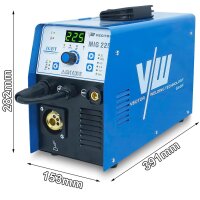 MIG MAG Schweißgerät 225A, MMA Elektrode 170A,...
