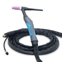 Schweißbrenner WIG 200A, 5 pol. female, Gas-Gewinde-Strom Anschluss M16x1,5 | WP-26 3 m