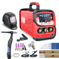 Schweißgerät SET DC WIG 200A Puls, Helm,...