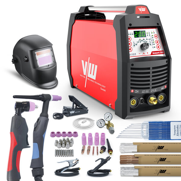 Schweißgerät & Plasmaschneider Set | AC/DC WIG 200A, PULS, MMA 170A | New York 2500