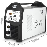 Plasma cutter 70A, IGBT, pilot ignition (contactless),...